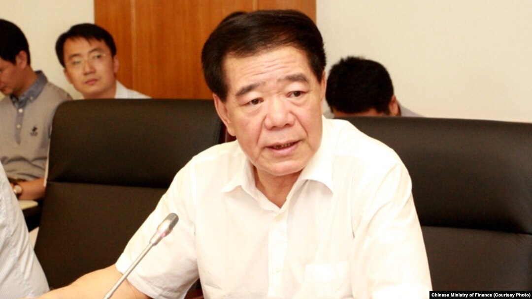 Mo Jiancheng speaks at a Ministry of Finance meeting, August 18, 2017, in Beijing.