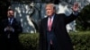 President Donald Trump waves as he leaves South Lawn of the White House, April 10, 2018.