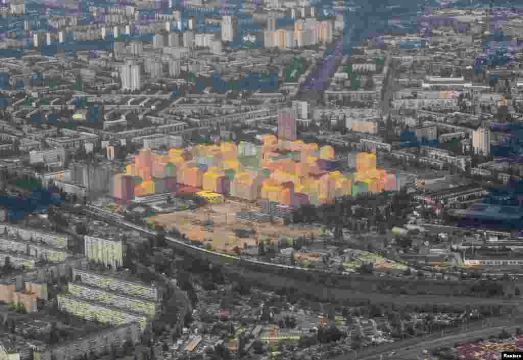 Apartment blocks in Kyiv, Ukrane