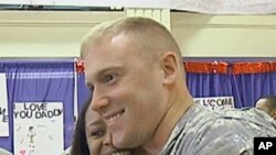 Staff Sergeant Christopher Miller and his fiancee Loren Taylor