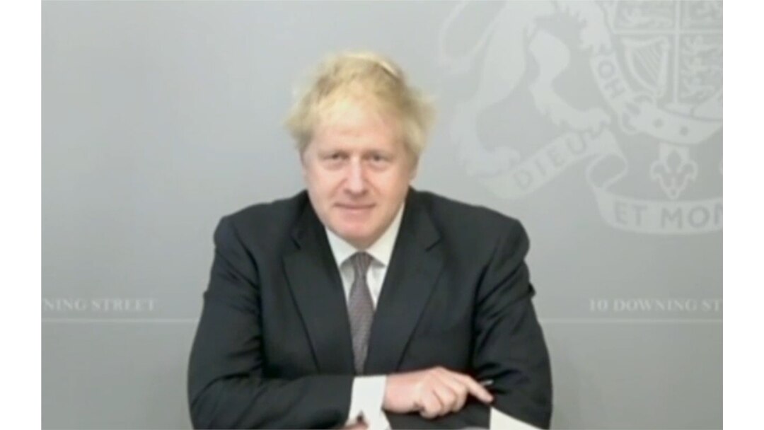 On Nov. 19, 2020, Prime Minister Boris Johnson gave a statement on the defense review via video link from 10 Downing Street.