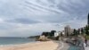 Coogee Beach in Sydney on April 16, 2020. All beaches remained closed as Australia tries to stop the spread of COVID-19.