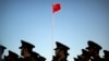 中国武警在天安门广场国庆升旗仪式上