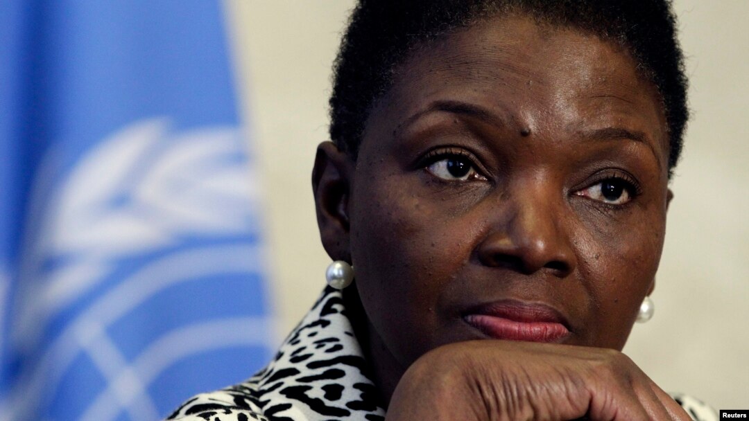 Humanitarian Affairs (OCHA), pauses during a news conference after the seventh Syrian Humanitarian Forum at the United Nations European headquarters in Geneva, Feb. 19, 2013.