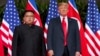 2018年6月12日美国总统特朗普在新加坡与朝鲜领导人金正恩会面