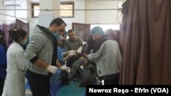 Birîndarên bombebarana artêşa Tirk liser Efrînê