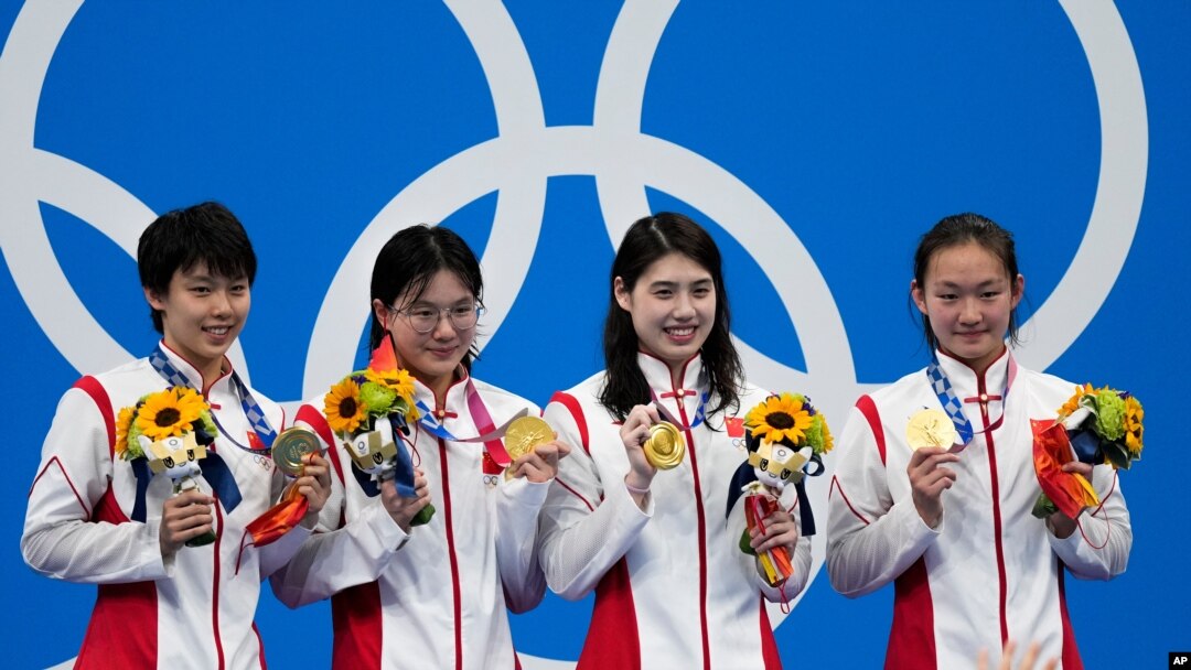 29일 열린 도쿄올림픽 여자 4 x 200m 자유형 계주에서 중국 대표팀이 7분 40초 33의 세계 신기록으로 우승했다.