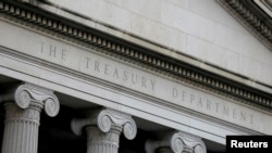 FILE - The United States Department of the Treasury is seen in Washington, Aug. 30, 2020.