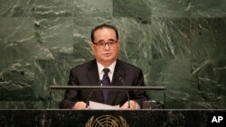 朝鲜外务相李洙墉（资料图片）